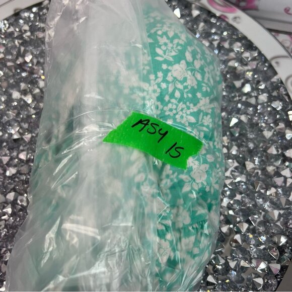 La Vie En Rose Dress flowers blue green Mint Floral Dress - Picture 12 of 12